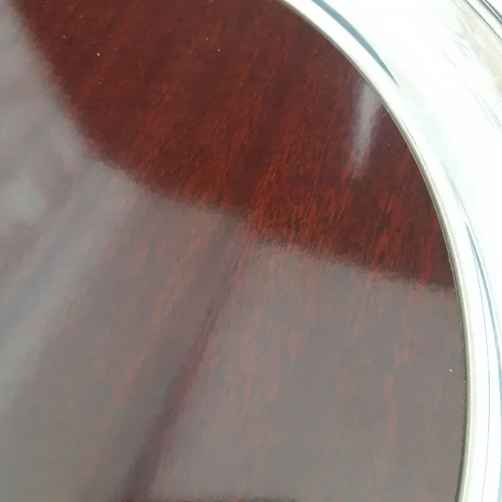 Vintage Chrome Cherry Formica Serving Tray Mid Century 12x12